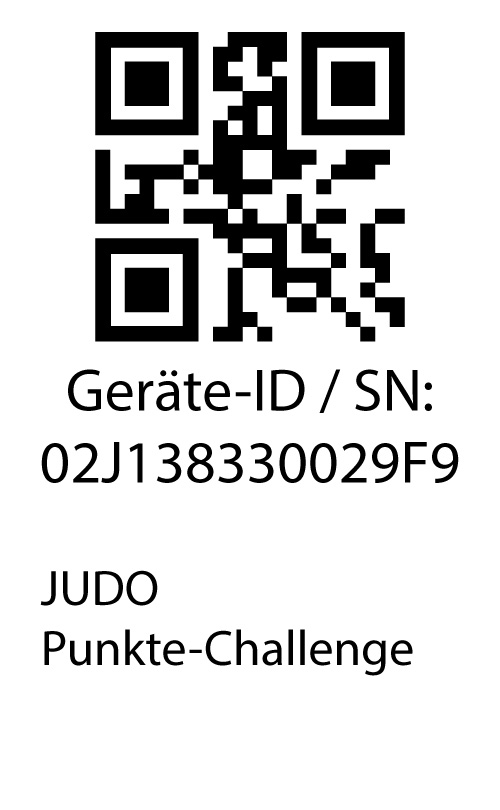 Go on a search and scan the QR codes marked with JUDO Points Challenge, which are atteched to many exhibition products.